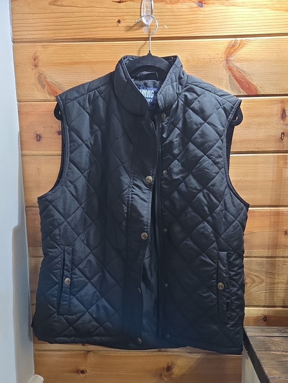 Riding Wear Equestrian Riding Quilted Sleeveless Vest -XL Black 0750
